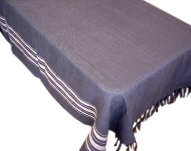 Linen Tablecloth (Beauvallon. indigo blue) - Click Image to Close